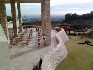 One of the terraces at the Getty Museum