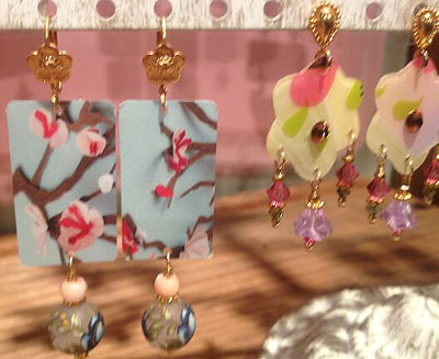 Earrings designed by Cheryl Hayward