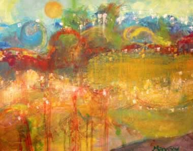 Field of Wonder, acrylic on canvas, by Mary Gow